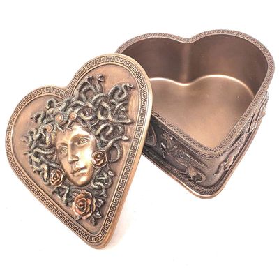4.5&quot; Medusa Heart Shaped Trinket Box, SKU 77578A4, UPC 700317304500