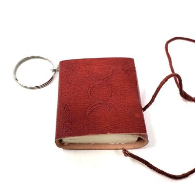 2&quot; Leather Journal Key Chain - Triple Moon, SKU KB2-TM, UPC 6016200089077