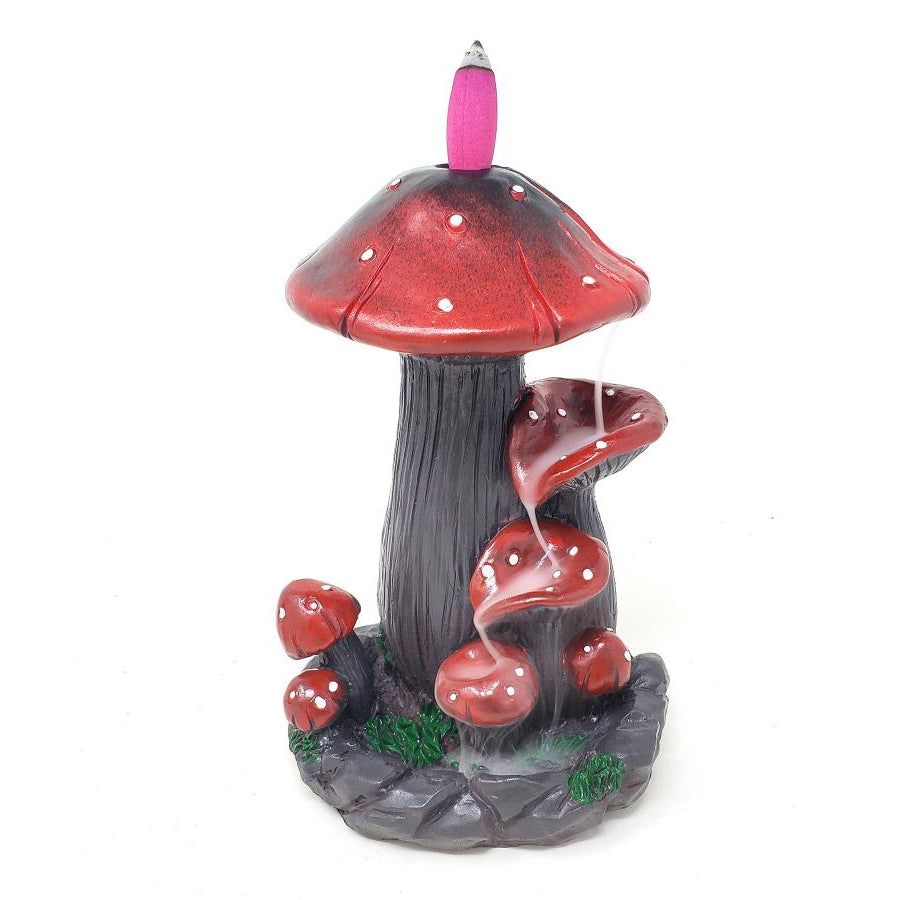 7&quot; Mushroom Backflow Cone Incense Burner, SKU BFL-03, UPC 700317301646