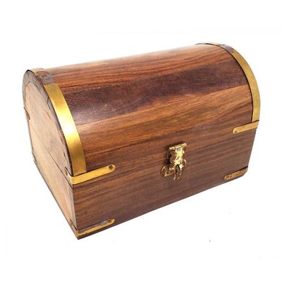 4&quot; x 6&quot; Antiqued Wooden Chest, SKU G03-BX464, UPC 700317383697