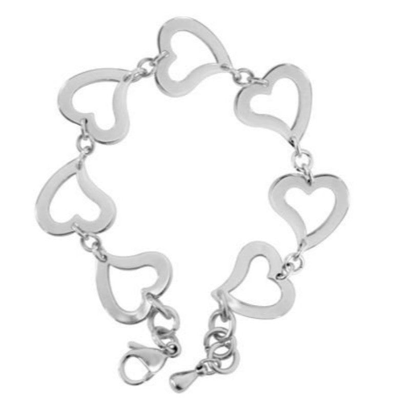 Open Heart Stainless Steel Bracelet, SKU PG-Y2778, UPC 6016002130182