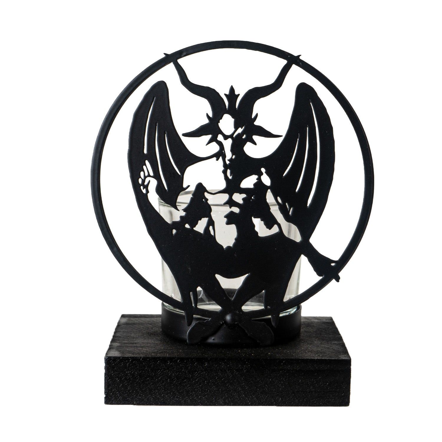 5.75&quot; Baphomet Tealight Candle Holder, SKU PG-15877, UPC 700317391876