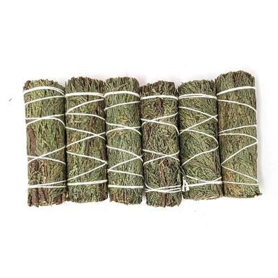 4&quot; Cedar Smudge Stick, SKU N01-07-CSW5-6 Pack, UPC 6016201089069