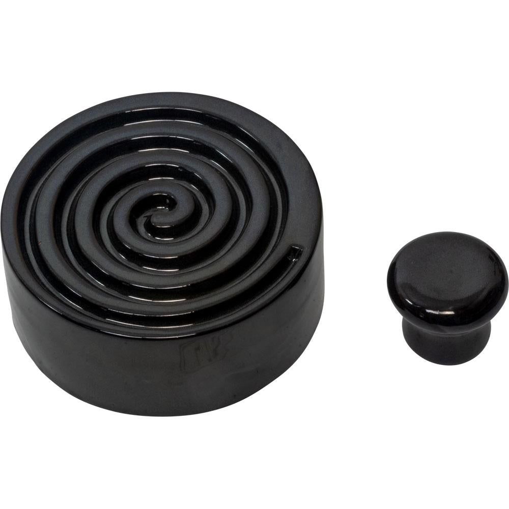 4&quot; Ceramic Powder Incense Burner - Spiral, SKU KH-89628, UPC 6016001224264
