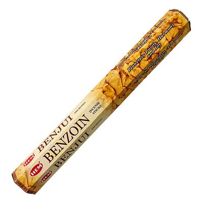 Benzoin HEM Incense Stick 20 Pack, SKU BN20, UPC 700317056447