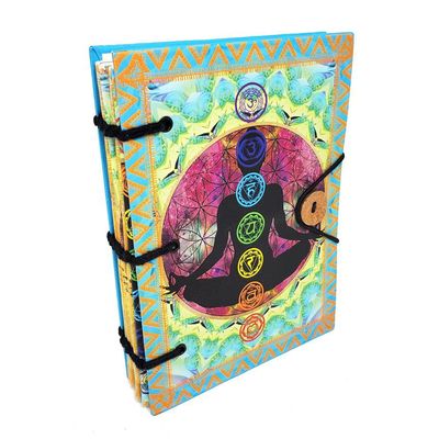 5&quot; x 7&quot; Hardcover Parchment Journal - Seven Chakra, SKU KB75-SVCH, UPC 700317302186