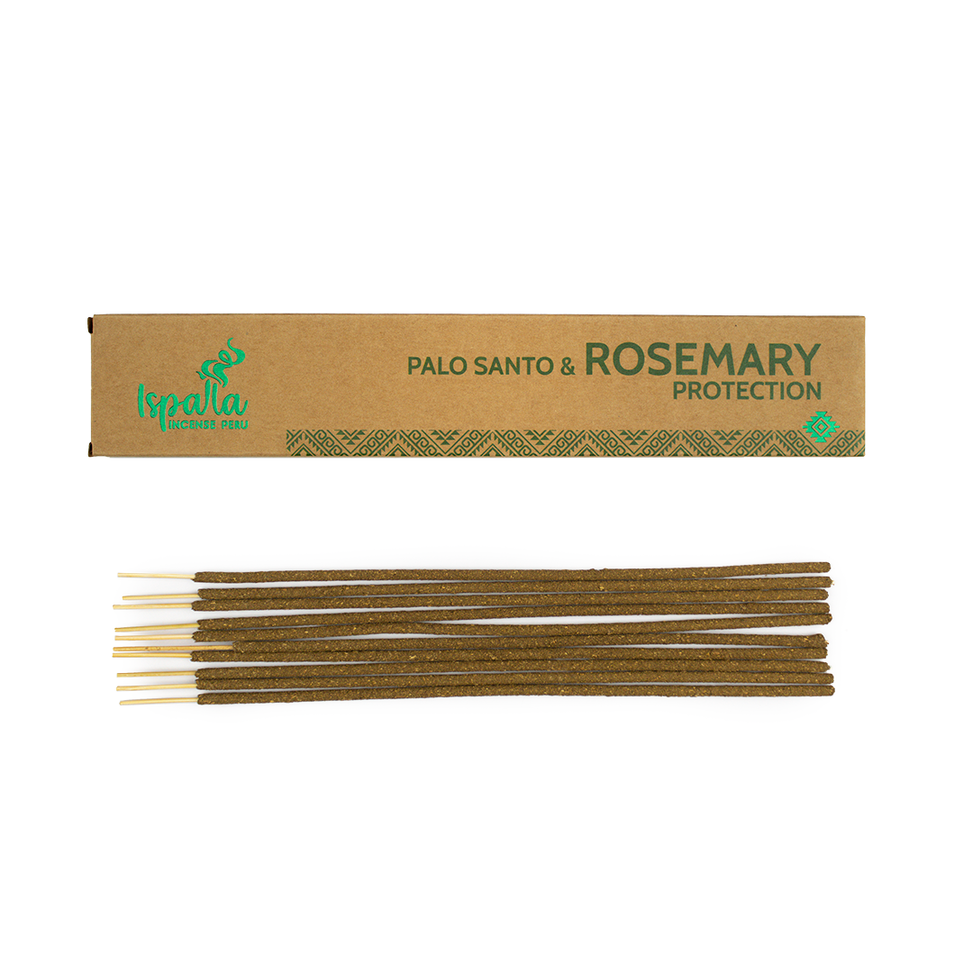 Ispalla - Protection (Palo Santo &amp; Rosemary) Incense Sticks (10 Pack), SKU C07-03-IPS-PRMDZ-1, UPC …