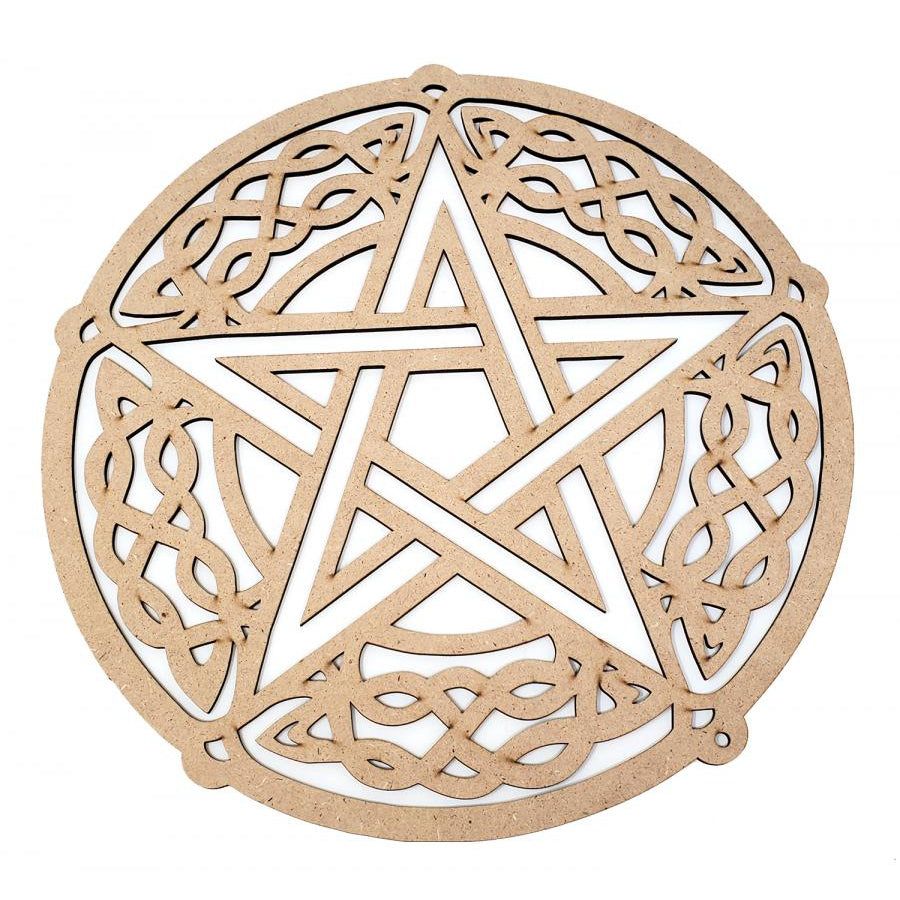12&quot; Hanging Decor DIY Coloring - Pentagram, SKU MDFWH-06, UPC