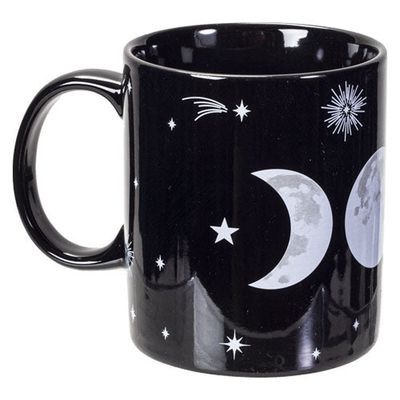 4.75&quot; Ceramic Mug - Triple Moon Black, SKU PG-14080, UPC 700317045809