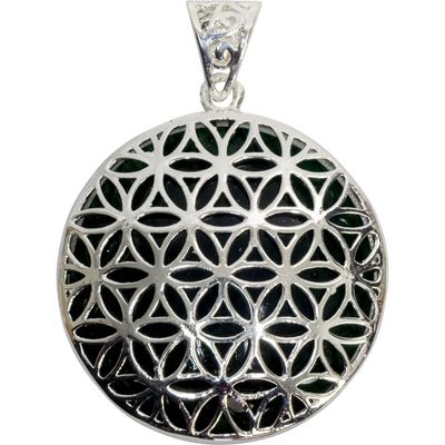 Flower of Life Pendant - Green Aventurine, SKU KH-99308, UPC 700317122463