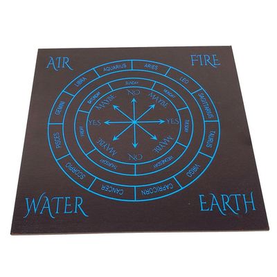 8&quot; Blue Print Elemental Zodiac Sign Pendulum / Altar Board, SKU PBOARD-08, UPC 700317307112