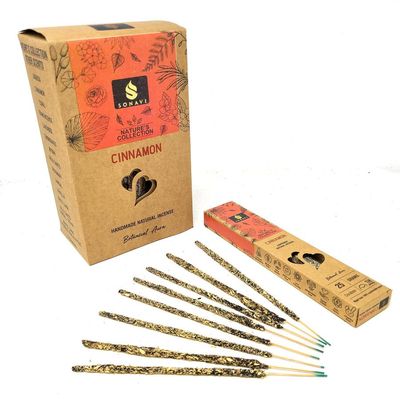 SONAVI Nature Edition Incense Sticks - Cinnamon (25 Grams), SKU SA-SR-CI-D12, UPC 700317392170