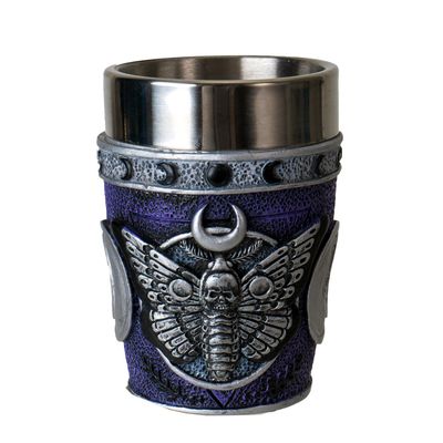 3&quot; Stainless Steel / Resin Shot Glass - Death Moth, SKU PG-15950, UPC 700317403593
