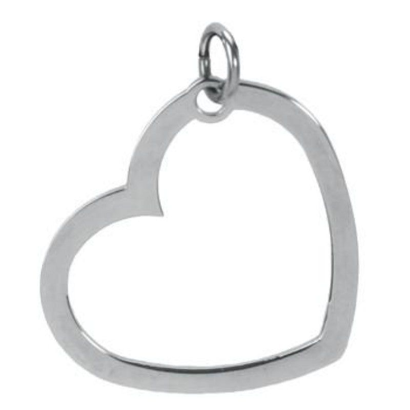 Open Heart Stainless Steel Pendant, SKU PG-Y2625, UPC 6016000710768
