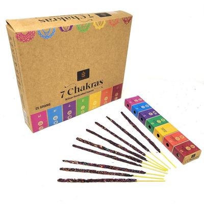 SONAVI Nature Edition Incense Sticks - Chakra (25 Grams), SKU SA-SR-7CH-D12, UPC 700317392774