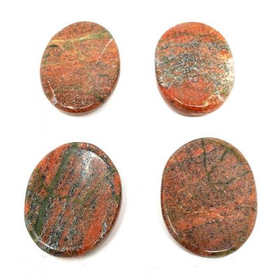 Worry Stone - Unakite, SKU U00-39-WOST-39-1, UPC 6016203986977