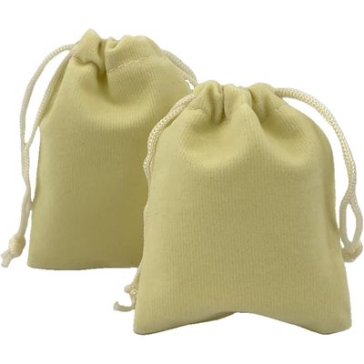 3&quot; x 4&quot; Unlined Velvet Bag - Cream, SKU AZ-Bag-16, UPC 700317396710