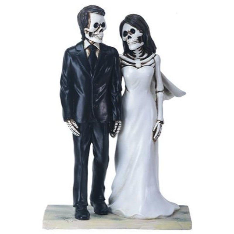 6.5&quot; Skeleton Statue - Just Married Wedding Couple, SKU PG-Y8620, UPC 700317052029