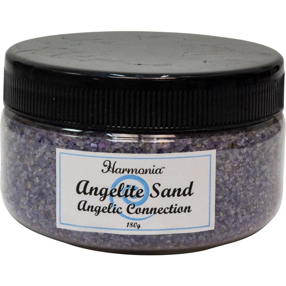 Gemstone Sand Jar 180 gram - Angelite, SKU KH-62020, UPC 6016206991923