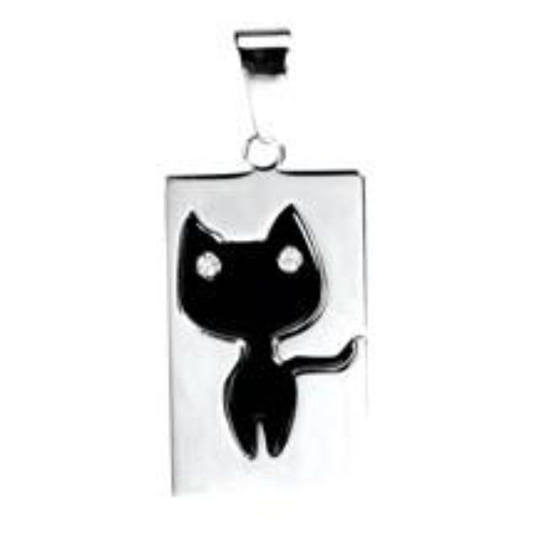 Black Kat Stainless Steel Pendant, SKU PG-Y2734, UPC 6016007019017
