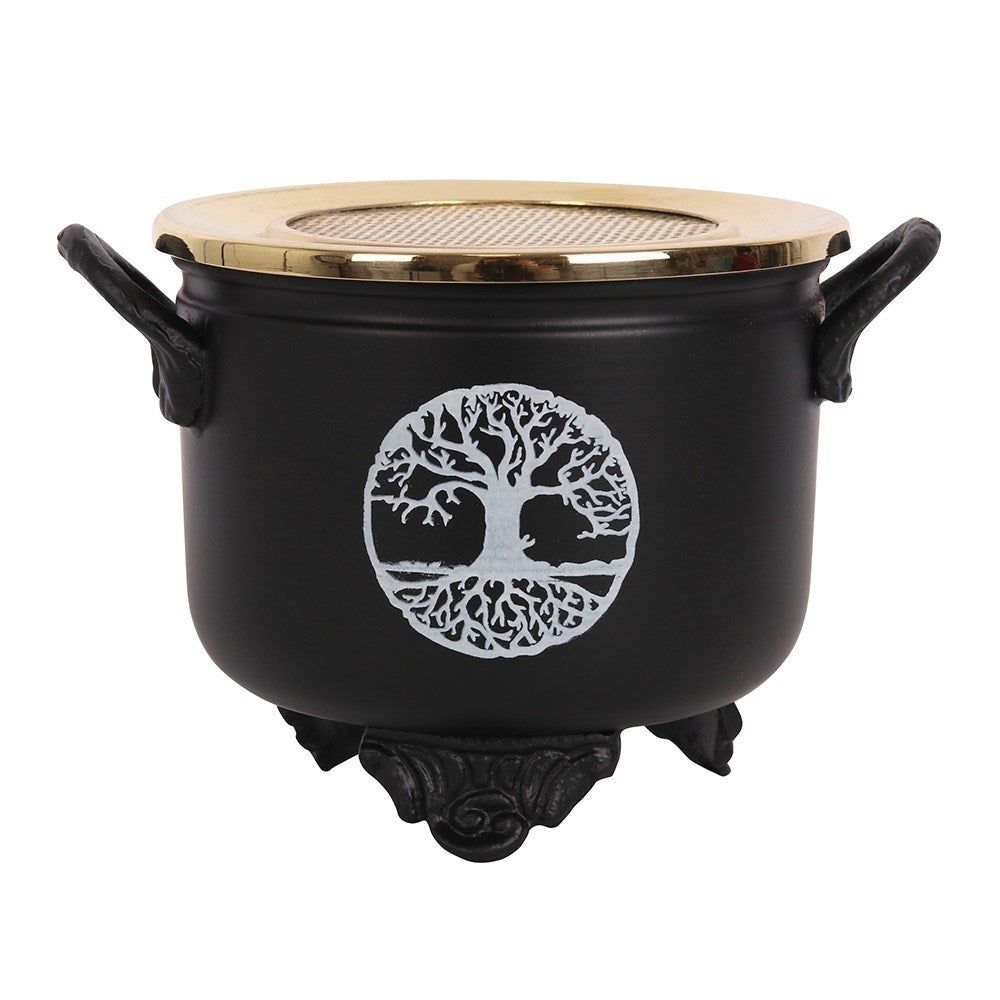 6&quot; Tree Of Life Cauldron Incense Burner, SKU PG-14489, UPC