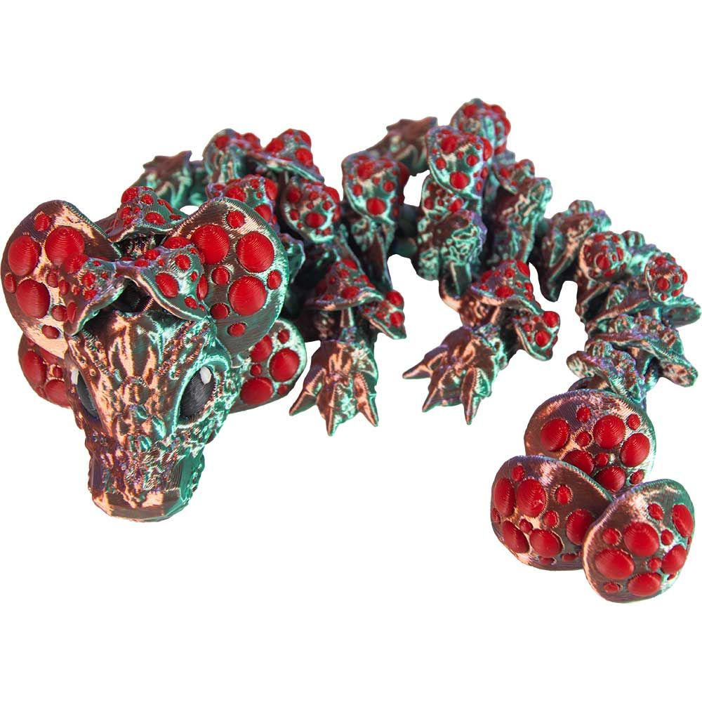 8.5&quot; Animal Fidget - Mushroom Dragon (Assorted Colors), SKU KH-33515, UPC 700317397489