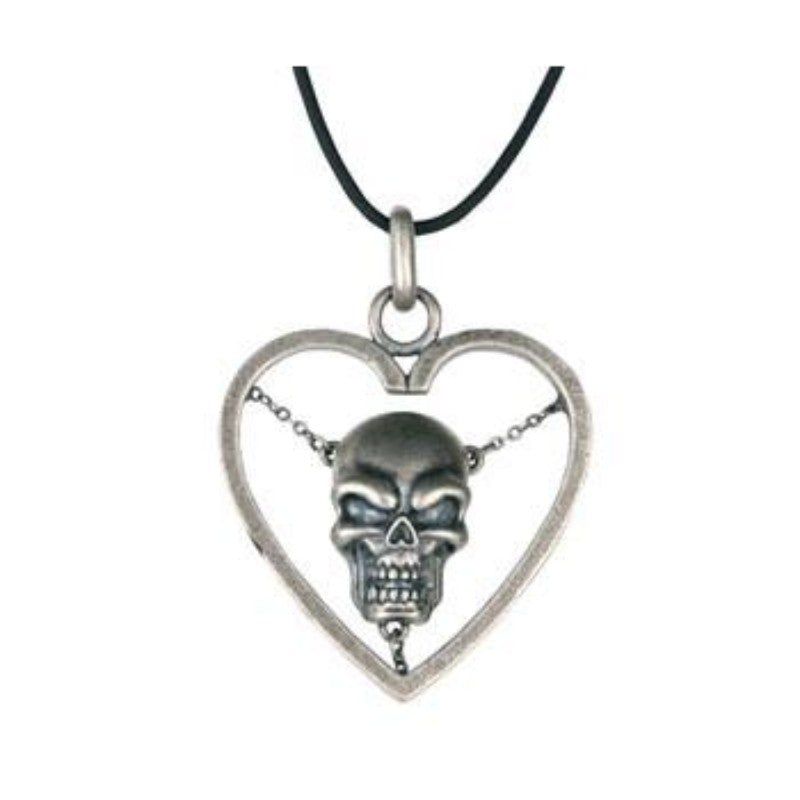 Heart Skull Pendant, SKU PG-Y2473, UPC 6016029152181