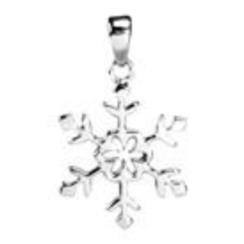 Snowflake Stainless Steel Pendant, SKU PG-Y2733, UPC 6016012472487