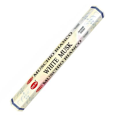 White Musk HEM Incense Stick 20 Pack, SKU WM20, UPC 6016033472459