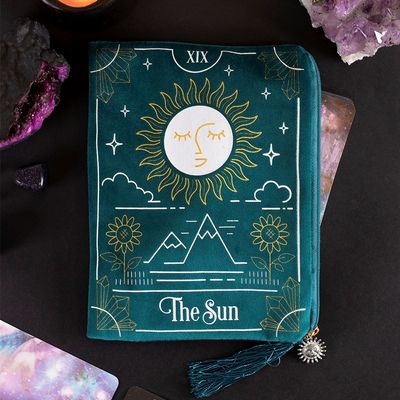 5&quot; The Sun Tarot Card Zipper Pouch, SKU PG-14193, UPC 6016008618653