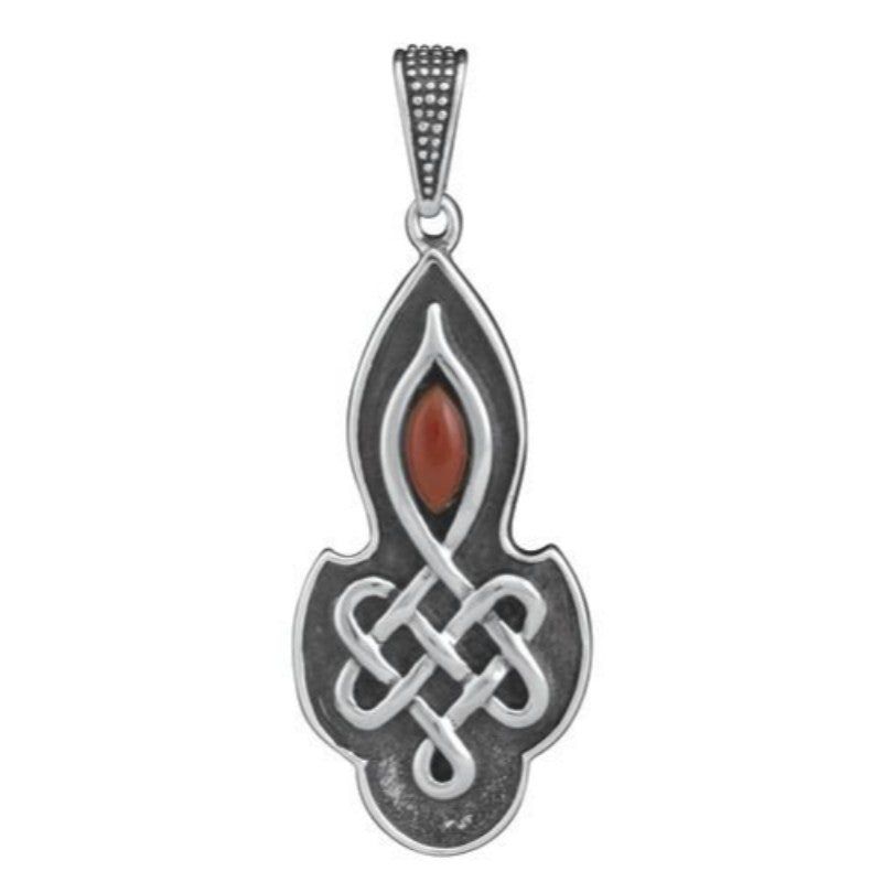 Celtic Ruby Stainless Steel Pendant, SKU PG-Y2797, UPC 6016013990928