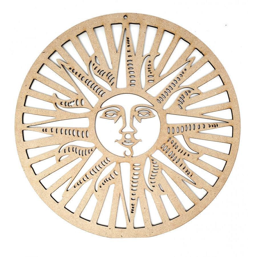 12&quot; Hanging Decor DIY Coloring - Sun, SKU MDFWH-07, UPC 700317035947