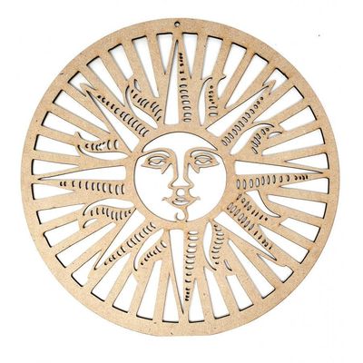 12&quot; Hanging Decor DIY Coloring - Sun, SKU MDFWH-07, UPC 700317035947
