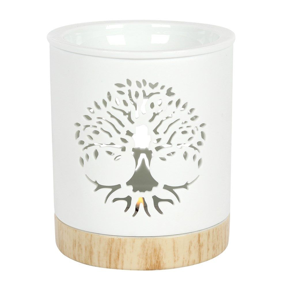 4.3&quot; Ceramic Oil Burner - Tree of Life, SKU PG-14037, UPC 700317050315