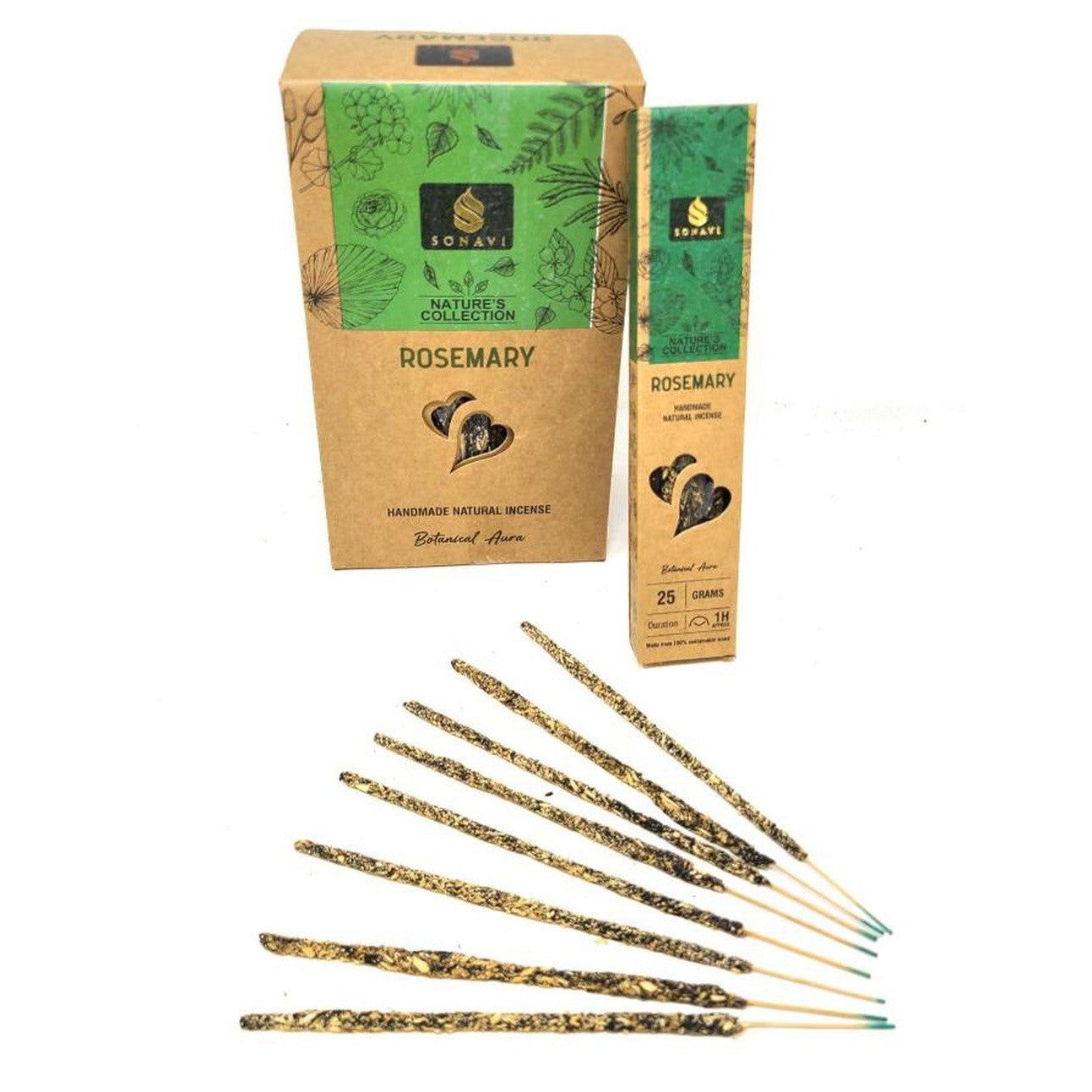 SONAVI Nature Edition Incense Sticks - Rosemary (25 Grams), SKU SA-SR-RM-D12, UPC 700317392224