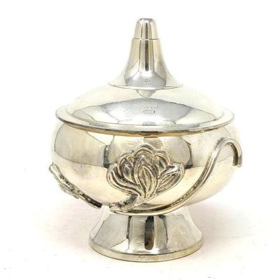 4.5&quot; Silver Plated Incense Burner, SKU B00-29416, UPC 700317383345