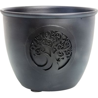 5&quot; Cast Iron Smudge Pot - Tree of Life, SKU KH-44016, UPC 700317068716