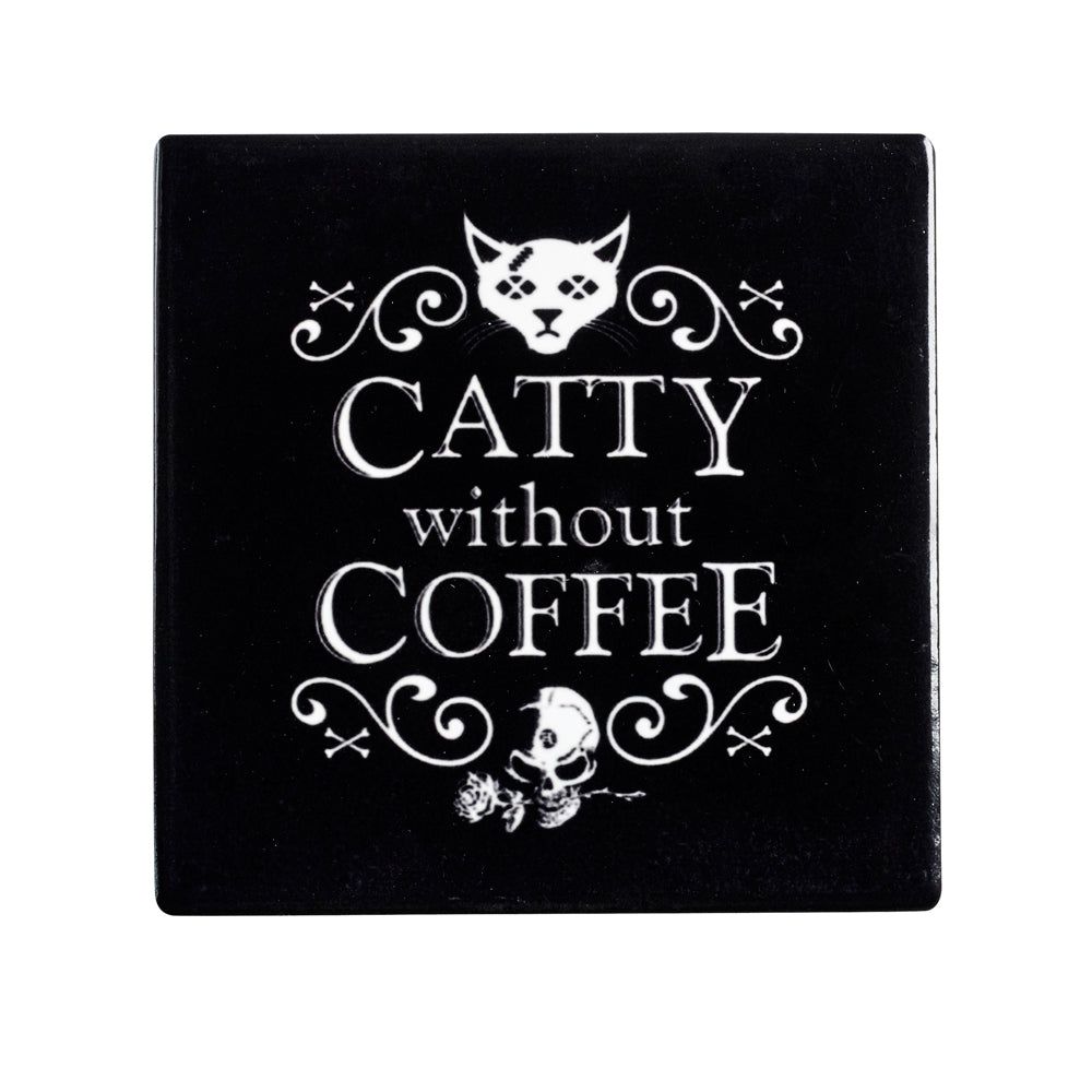 Catty Without Coffee Coaster, SKU AL-CC8, UPC 700317062417