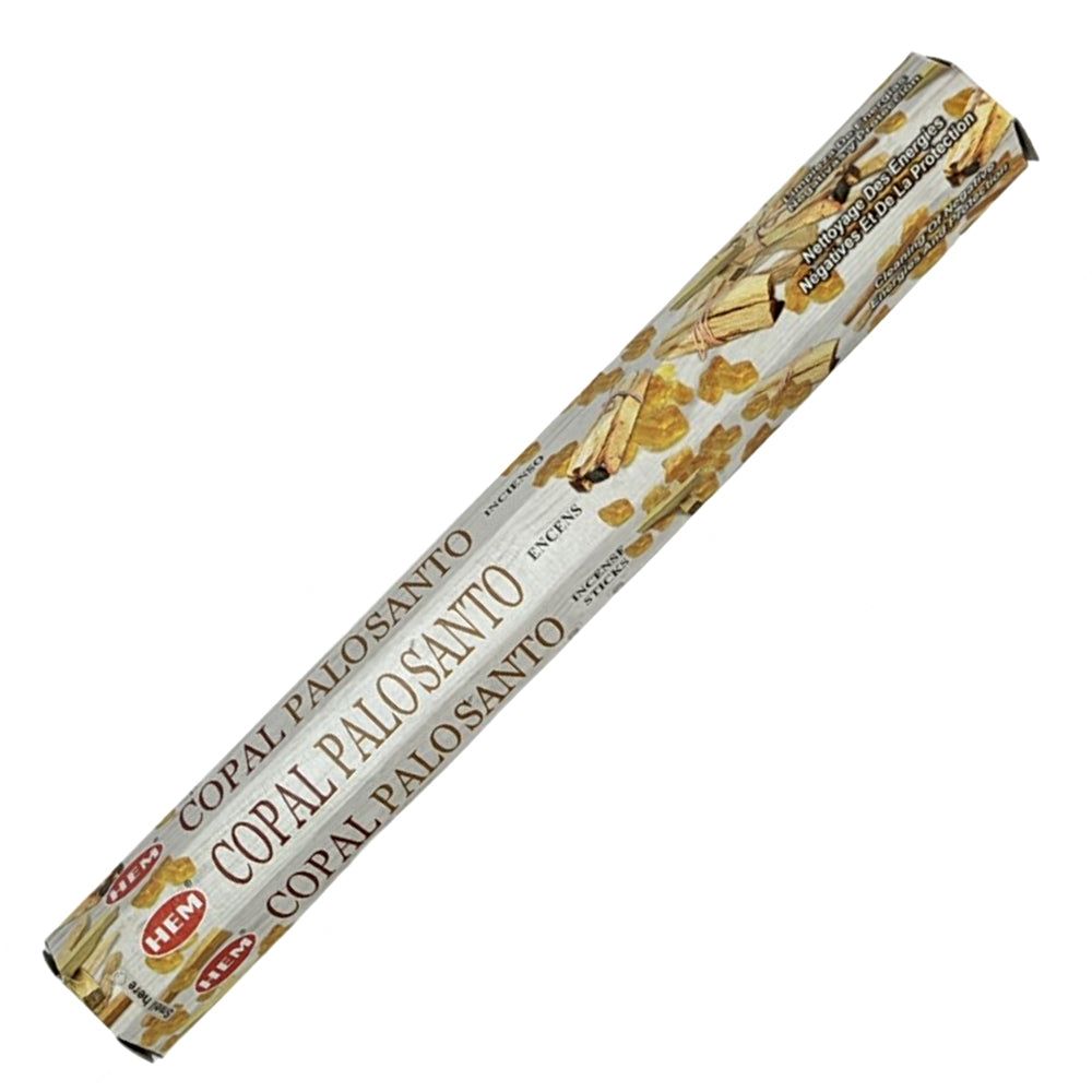 Copal Palo Santo HEM Incense Stick 20 Pack, SKU CPPS20, UPC 700317027041