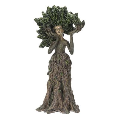 7.8&quot; Ent Lady Ash Tree Polyresin Statue, SKU PG-14354, UPC 700317029779