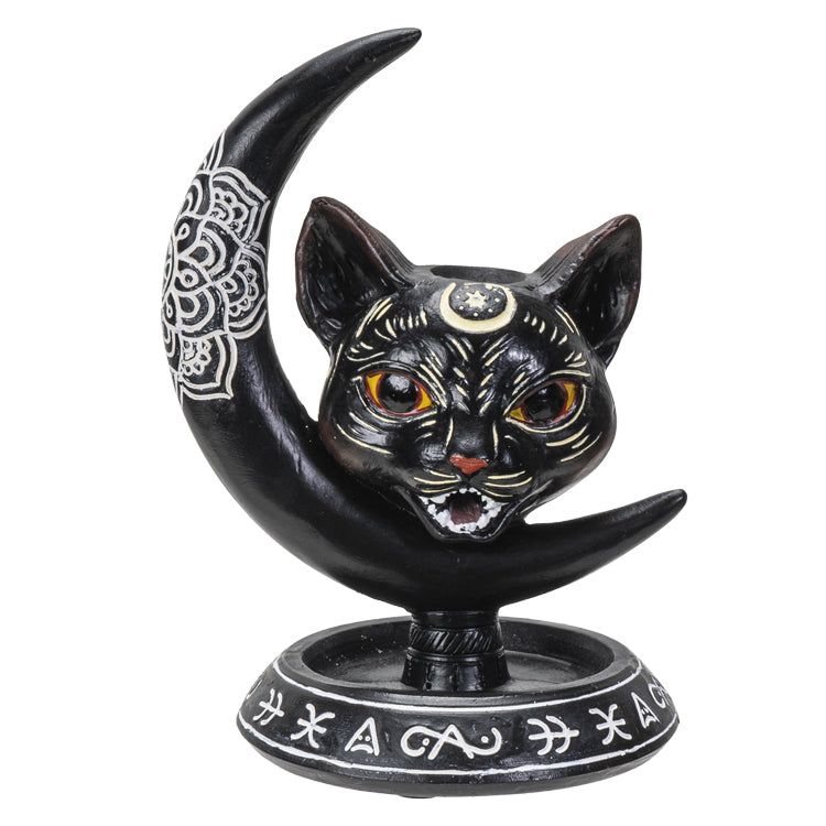 6&quot; Black Cat Backflow Incense Burner, SKU PG-14338, UPC 700317026709