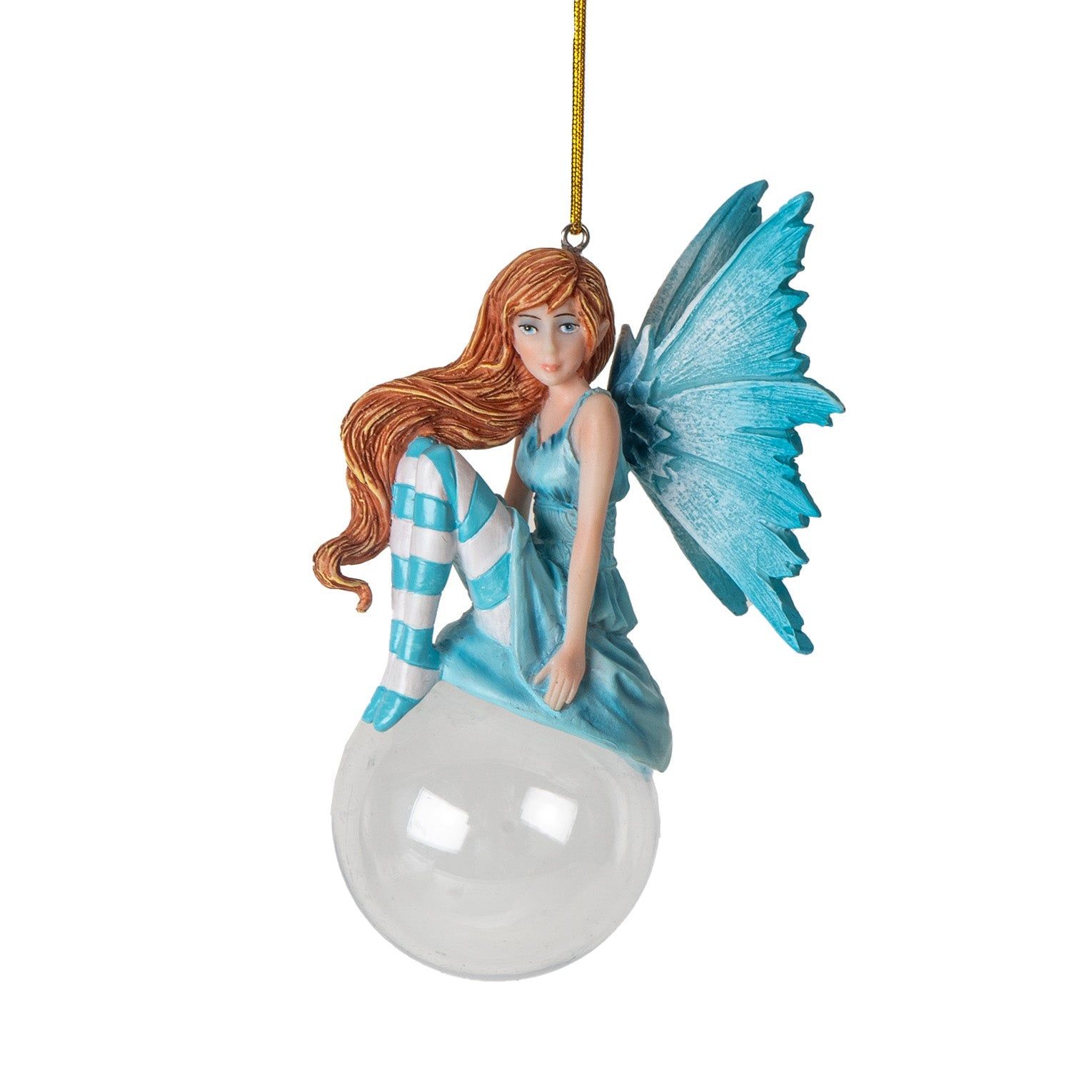 4&quot; Amy Brown Tree Ornament - Delphine Bubble Rider Fairy, SKU PG-16103, UPC 700317411338