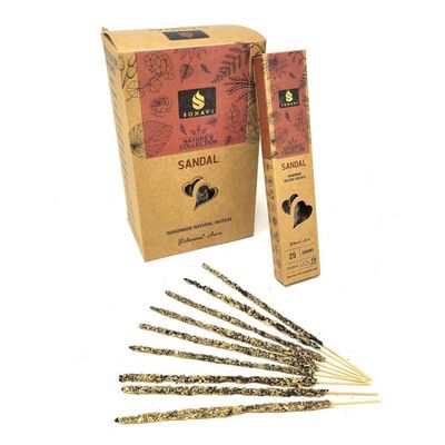 SONAVI Nature Edition Incense Sticks - Sandal (25 Grams), SKU SA-SR-SD-D12, UPC 700317392231