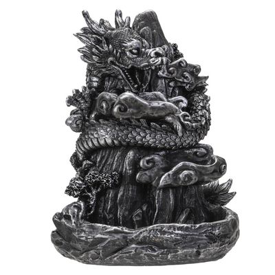 5.5&quot; Chinese Dragon Backflow Incense Burner, SKU PG-14331, UPC 700317041917
