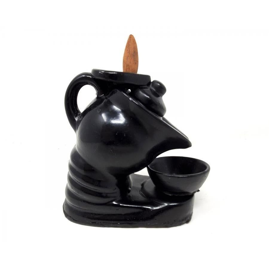 5&quot; Polyresin Backflow Incense Burner - Coffee Pot / Tea Cup, SKU BFL-16, UPC 6016219317338
