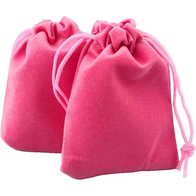 3&quot; x 4&quot; Unlined Velvet Bag - Hot Pink, SKU AZ-Bag-19, UPC 700317396741