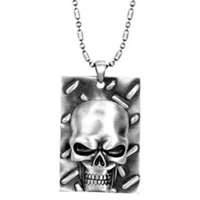 Diamond Plate Dog Tag Necklace, SKU PG-Y2539, UPC 6016009771746