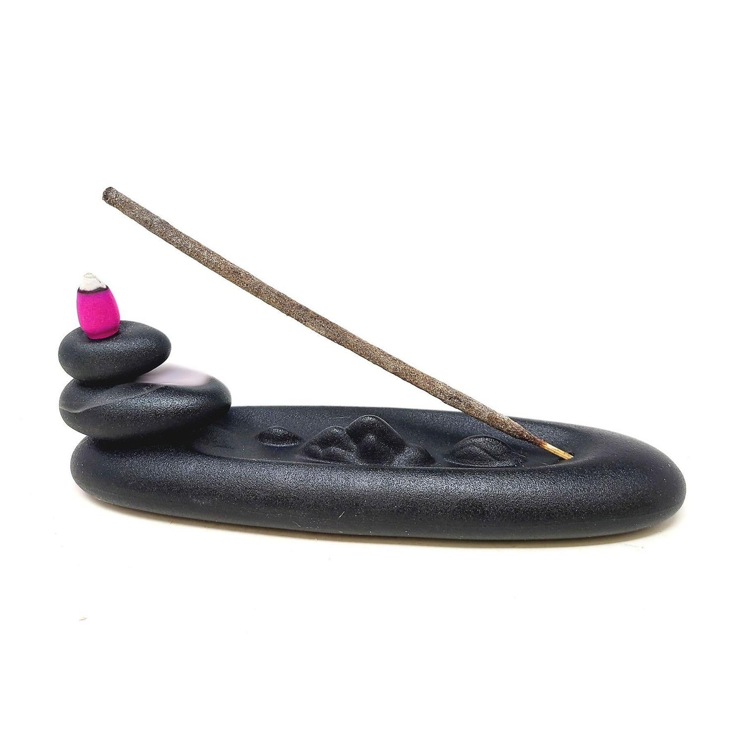 8.5&quot; Boat Shape Waterfall Backlow Burner, SKU IH-06, UPC 700317417231