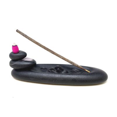 8.5&quot; Boat Shape Waterfall Backlow Burner, SKU IH-06, UPC 700317417231