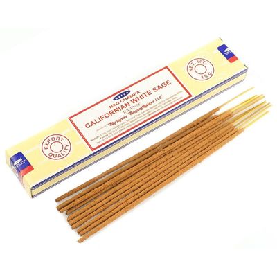 California White Sage Satya Incense Sticks 15 gram, SKU NA-40, UPC